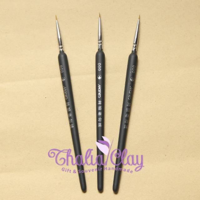 KUAS LUKIS KECIL 000 KUAS DETAIL KUAS POINTED PAINTING BRUSH KUAS MINIATUR FIGURE KUAS NAIL ART