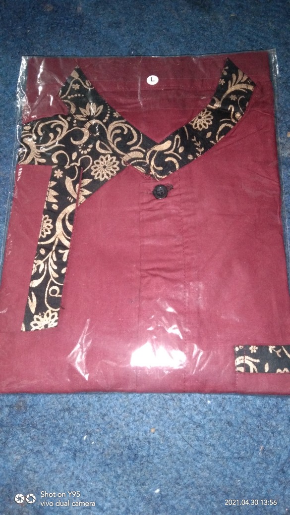 Kemeja Batik Pria Ppbtk07 Modern Lengan Panjang Casual Modis Trendy Masa Kini M L Xl Asli Pekalongan