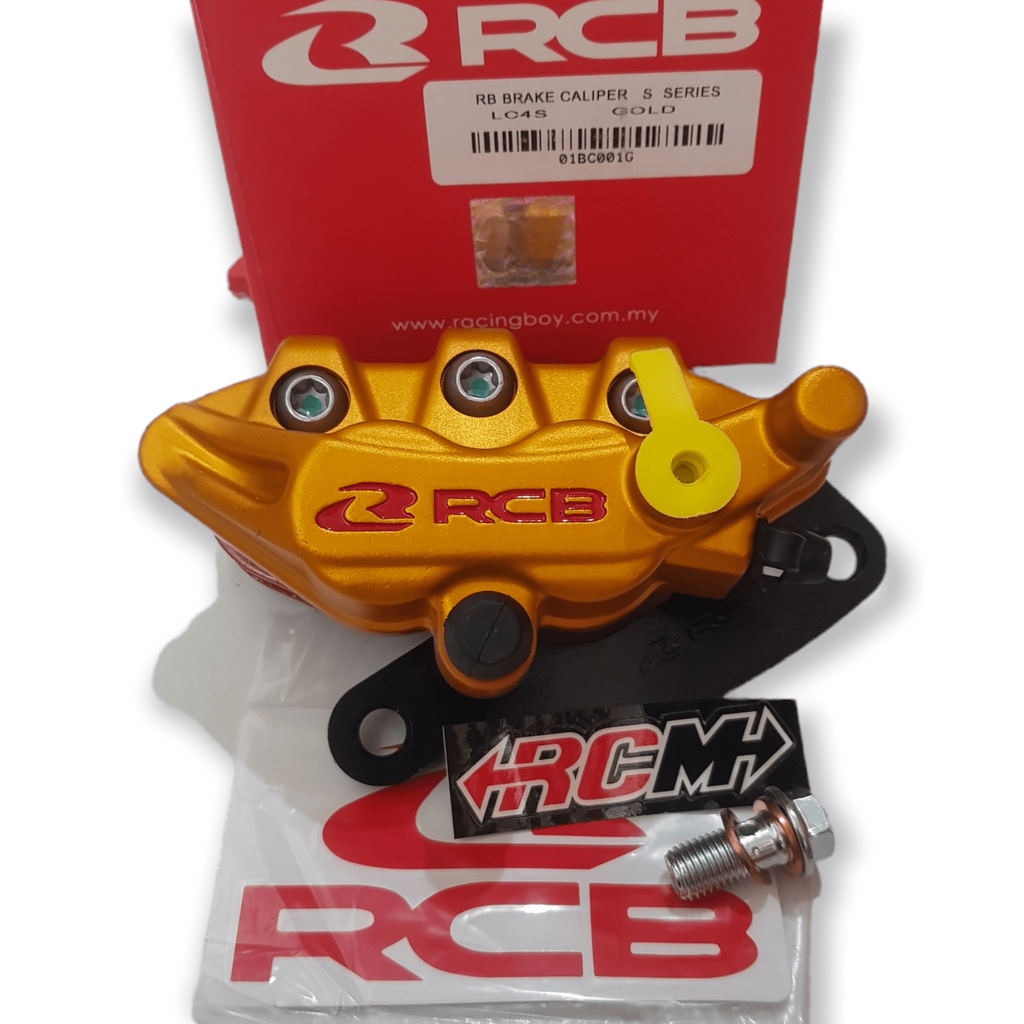 KALIPER CALIPER DEPAN RCBB RACING BOY RACINGBOY DOUBLE PISTON S SERIES WARNA EMAS GOLD JUPITER JUP EGO Z MX ORI ORIGINAL RCBB RCB RACING BOY RACINGBOY ASLI