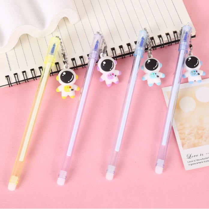 ~ PIYOSHI08 ~  Pulpen Gel Alat Tulis Lucu Motif Animal / Ice Cream / Bunga Sakura / Wortel / Astronot MA30