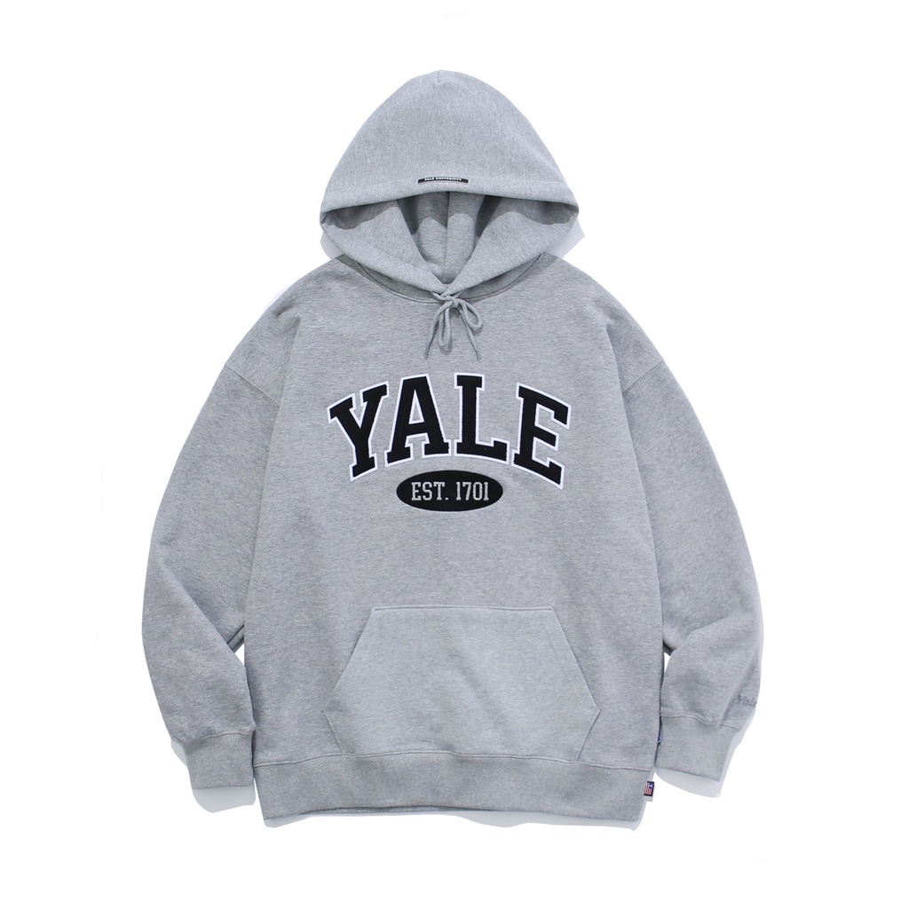 [PO] YALE - (22FW) 2 TONE ARCH HOODIE GRAY | DP