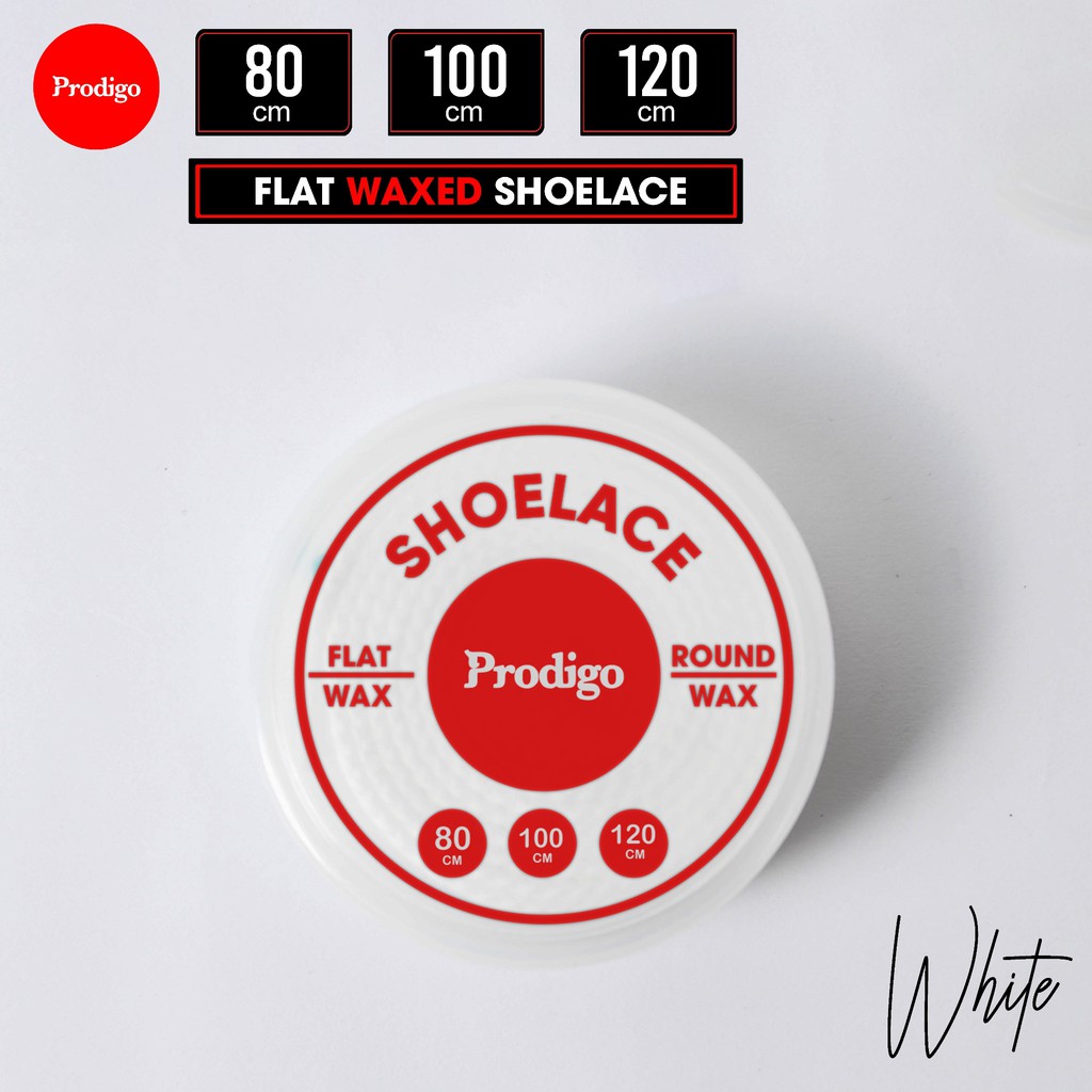 Prodigo * Tali Sepatu Lilin | Waxed shoelaces | Tali Gepeng Pipih Flat hitam putih | Tali lilin bulat Round Hitam coklat  | Flat Shoelace waxed  | Tali hoodie | PREMIUM SHOELACES