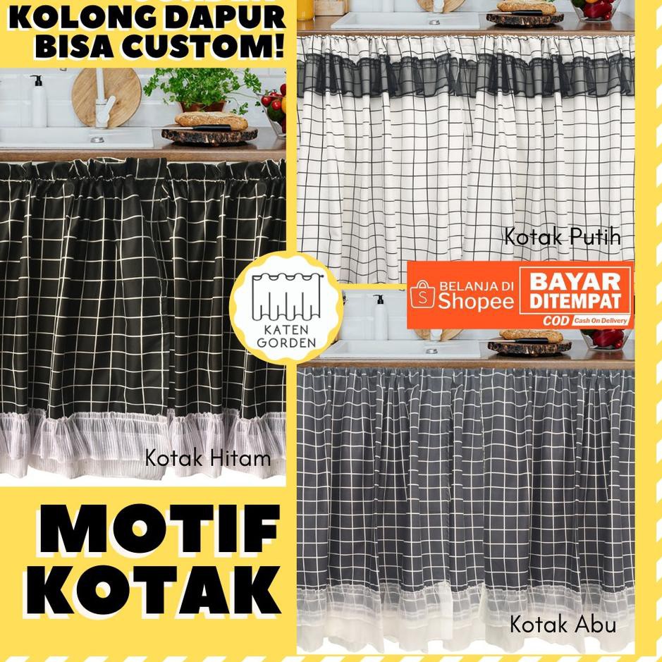 Sale P60 GORDEN KOLONG DAPUR MINIMALIS- HORDENG DAPUR MURAH PANDA - KORDEN KOLONG DAPUR MOTIF KOTAK
