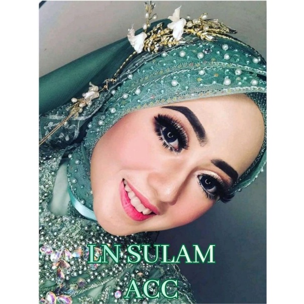 Slayer pengantin payet DIAMOND PELANGI veil Hijab instan jilbab kerudung telekung berkualitas Batu resin pelangi premium mutiara berkualitas anti luntur anti bladus panjang samping 150 cm mewah terbaru bride gaun wedding selendang pengantin veile fashion