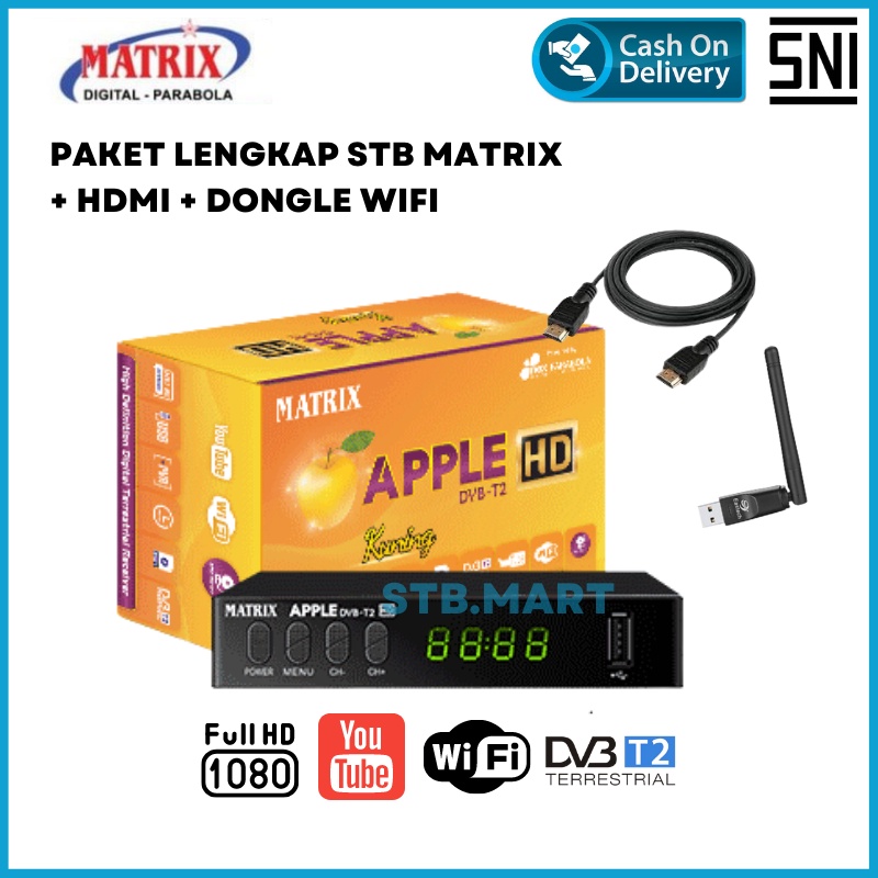 Set Top Box TV Digital Matrix Kuning / STB Matrix Kuning