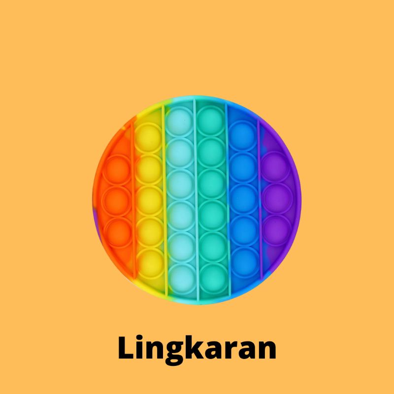 MAINAN EDUKASI POP IT POPIT RAINBOW-LINGKARAN