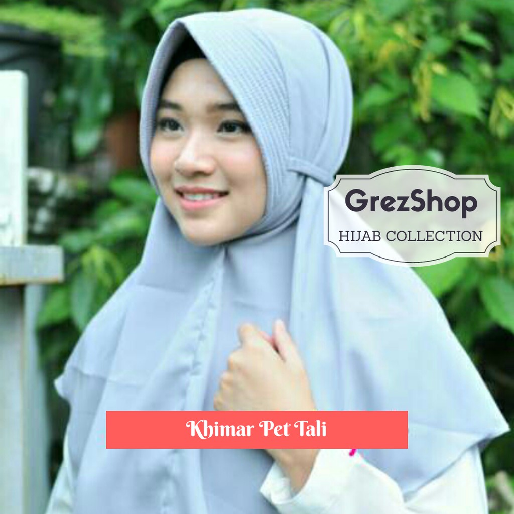 Daily Khimar Jilbab Hijab Kerudung Instan Bergo Jumbo Syari 80 x 110 Pet Antem Simple Penguin wolfis