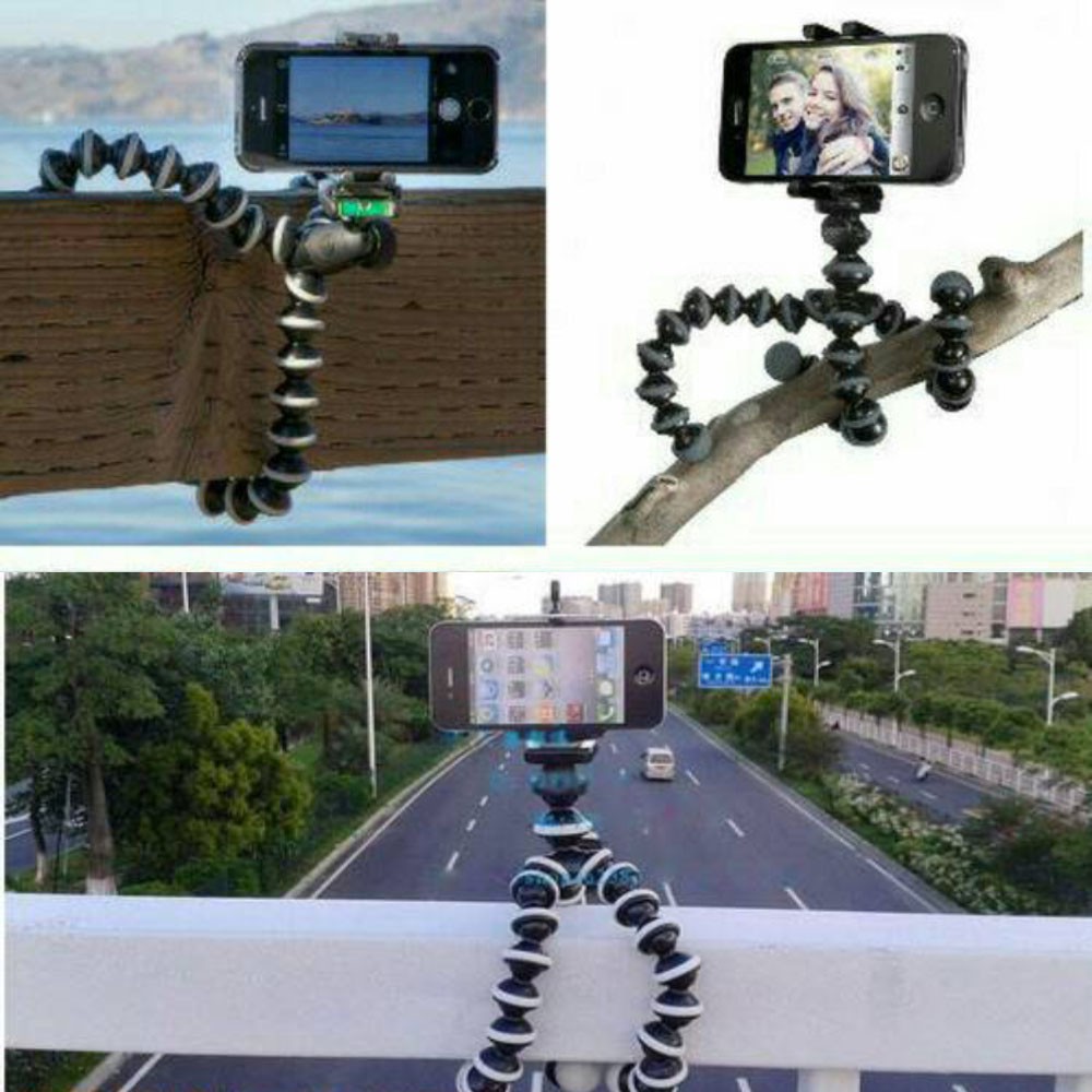 Tripod Fleksibel Model Gurita untuk Holder Handphone / Kamera / FREE Holder U / Gorilla Pod Octopus