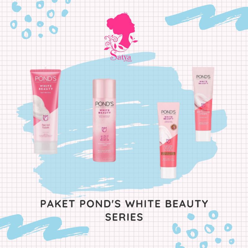 Sepaket Skincare Ponds White Beauty Series | Paket Pemula Pond's White Beauty
