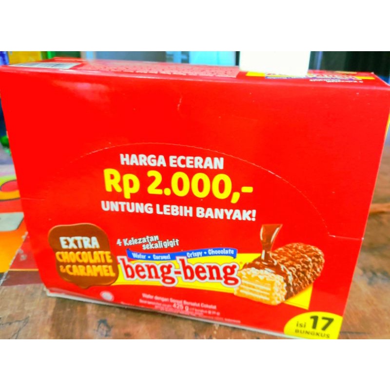 

Beng beng extra caramel coklat 1 box 17 pcs