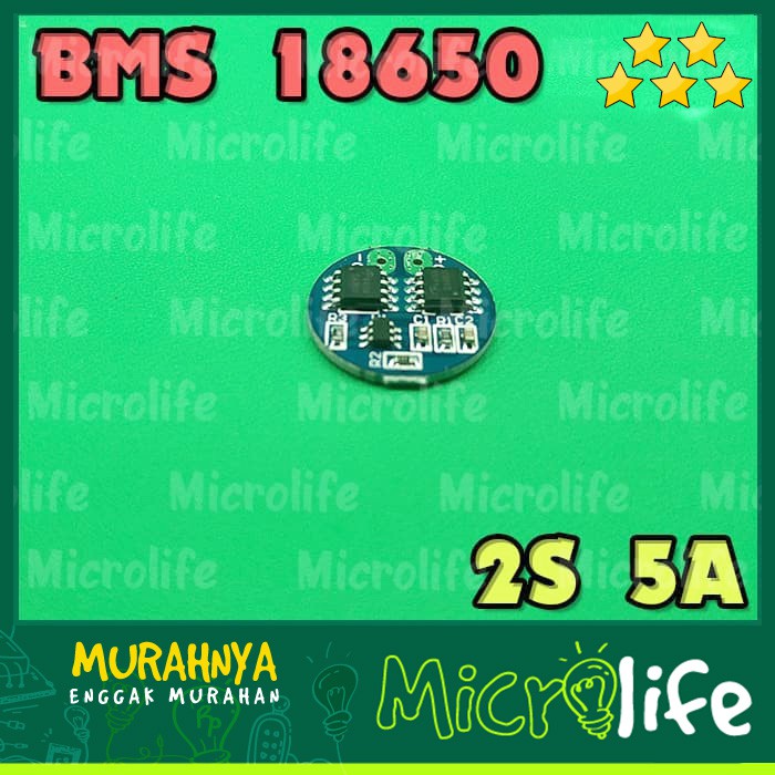 BMS 2S 5A Lithium Ion 18650 PCM Battery Management Protection Board