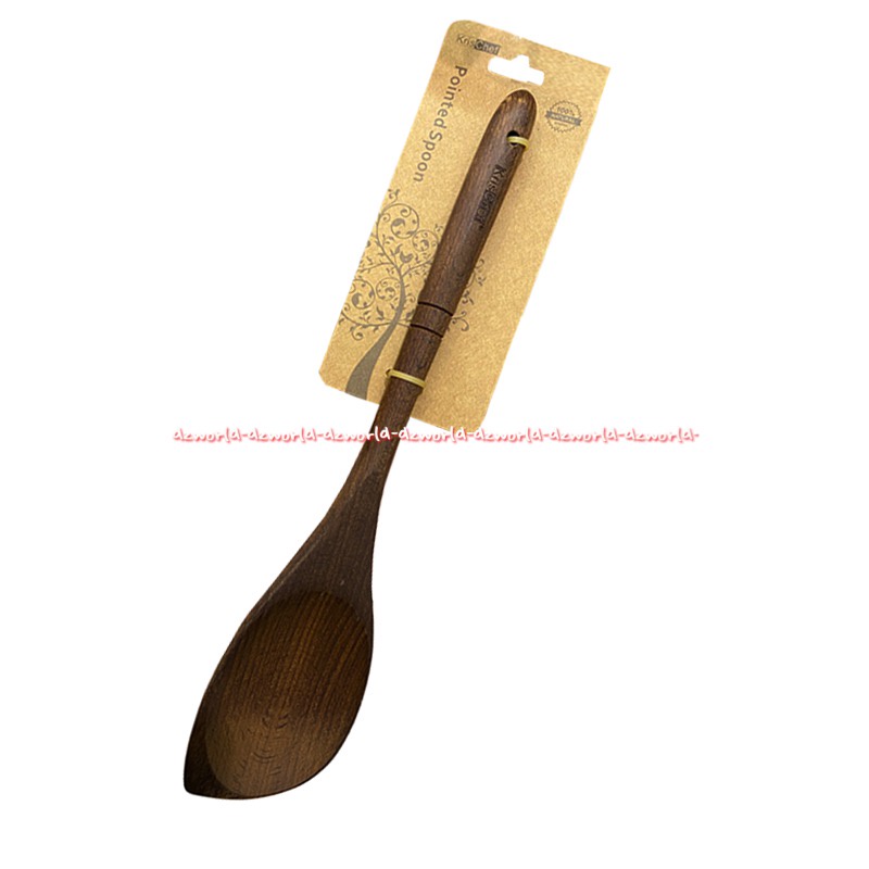 Krischef Pointed Spoon Wood Woody Sendok Spatula Tangkai Panjang Kayu Kris Chef