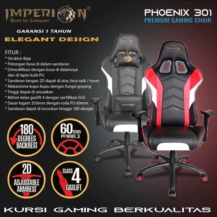 Jual Kursi Gaming Chair Kursi Gamer Bangku Gaming Youtuber Gamers Murah