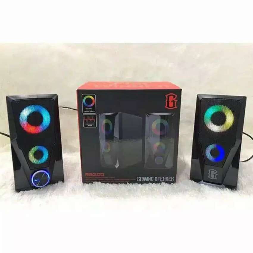 C_   SPEAKER ROBOT RS200 E-SPORT GAMING SPEAKER RGB FLOW LIGHTNING EFFECT WITH AUX