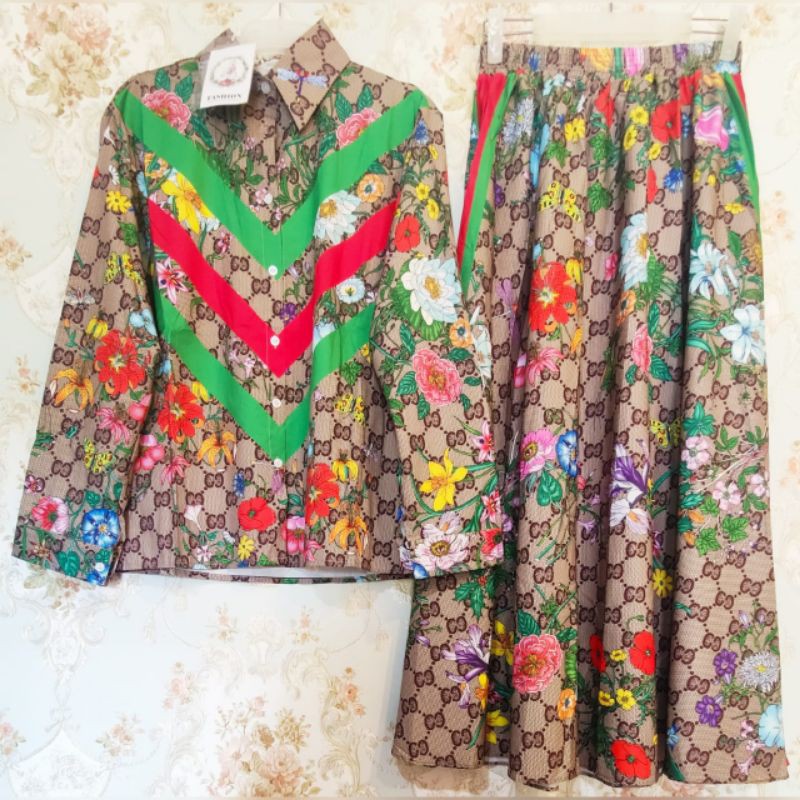 One Set Skirt Gucci Premium Import