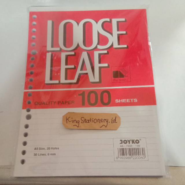 

[PACK] Loose Leaf Binder Kecil (A5) isi 100