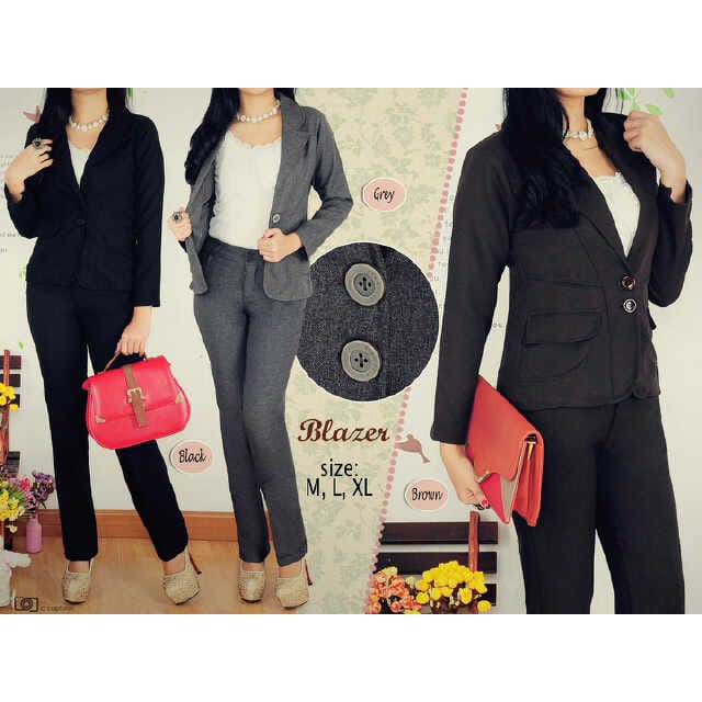 Setelan  Blazer dan celana  kerja M.L.XL. JUMBO  2L.3L.4L