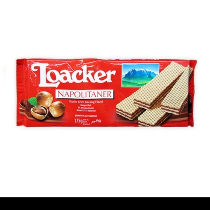 

Loacker Wafer Krim Dengan kacang Hazel Napolitaner 175 gram