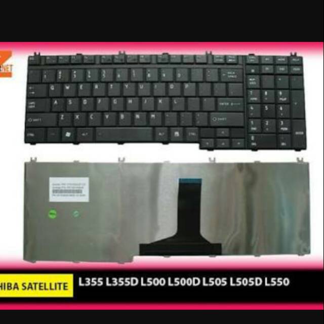 Keyboard Toshiba Satellite A500 L355 L355D L500 L500D L505 L505D L550