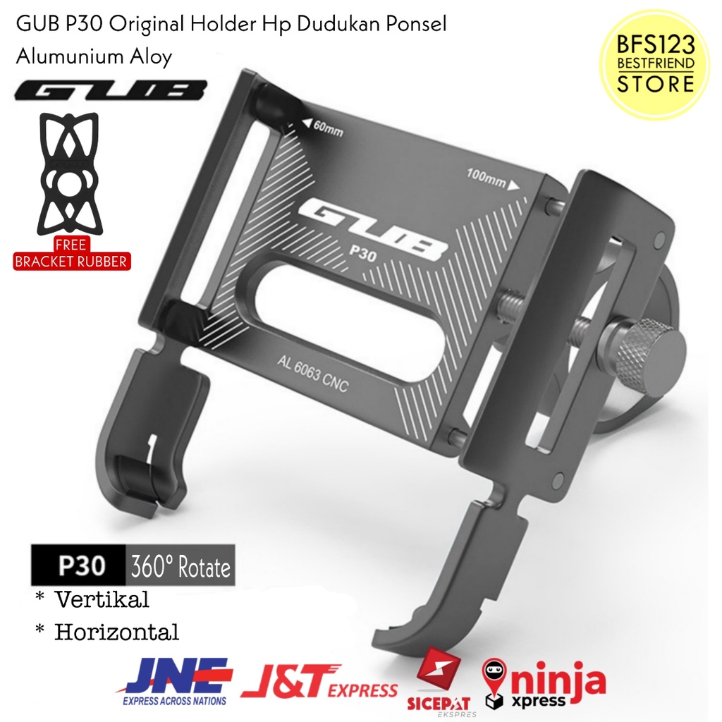 Paket GUB P30 Phone Holder + Bracket Spion MOTOWOLF ORIGINAL