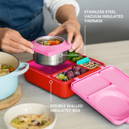 OmieBox Bento Box V2 - Pink Berry