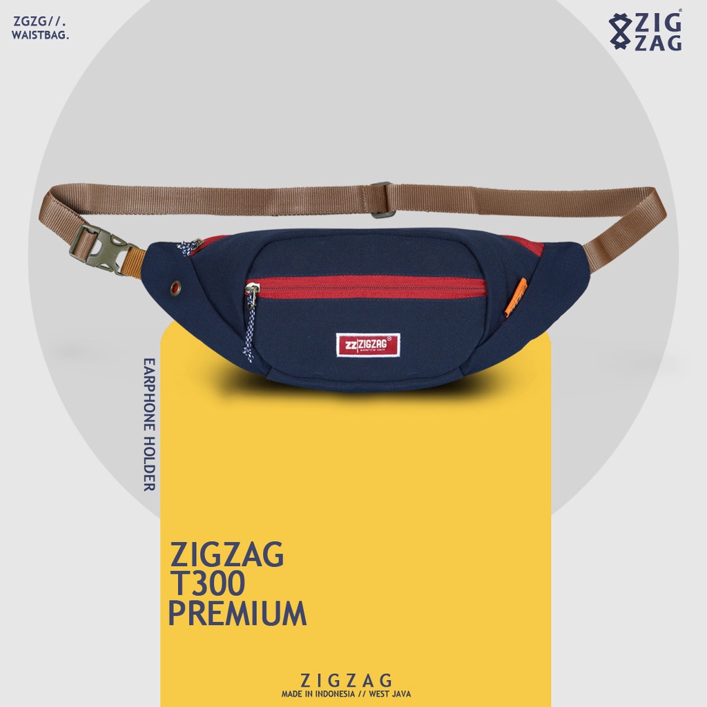 ZIGZAG T300 Tas Waistbag Pria Kanvas - Tas Pria Premium