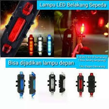 LAMPU BELAKANG SEPEDA Lampu Belakang Sepeda LED USB Rechargeable Anti Air Lampu Sepeda USB+Kabel