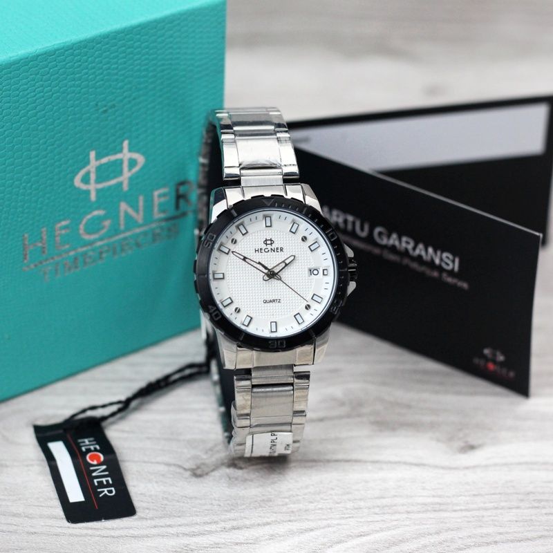 Jam tangan pria wanita Hegner 5034 tali rantai original couple