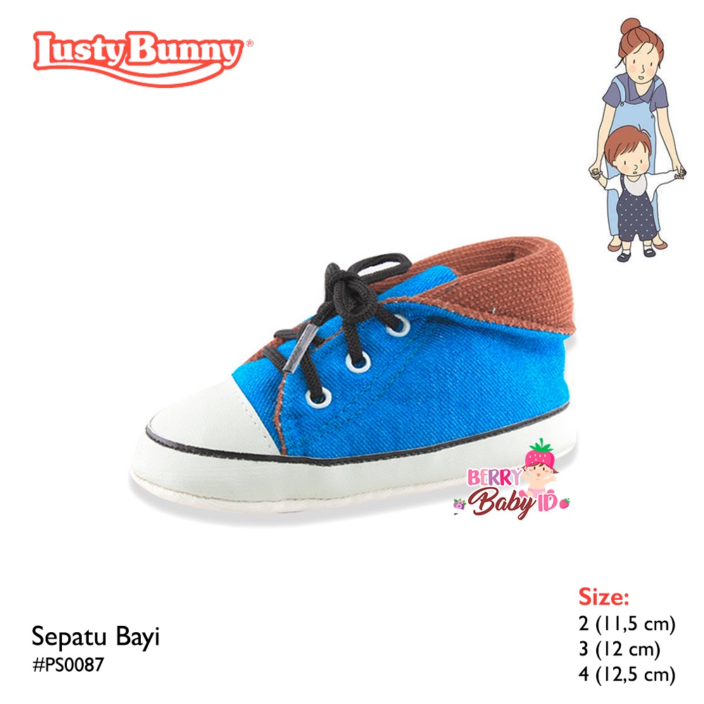 Lusty Bunny Sepatu Bayi Sneakers Prewalker Anti Slip Baby Shoes LUS024 Berry Mart