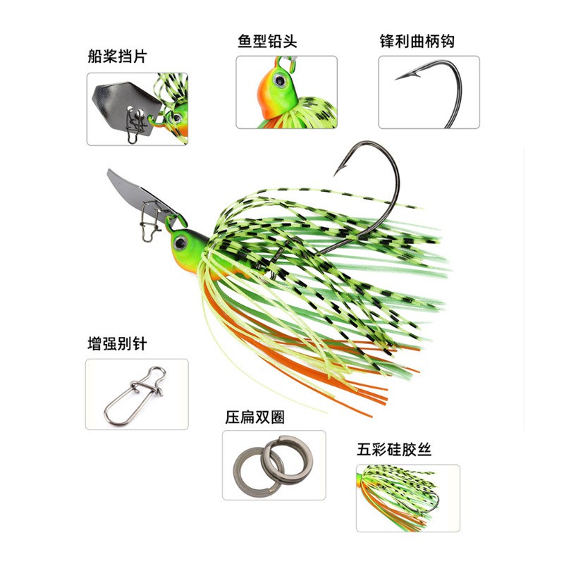 1Pcs Spoon Umpan Pancing Fishing Lure Buzz Sequin Swimbait Bass 10g/14g Wobbler Sinking Lead Jig Bait Jigging Hard Artificial Fishing Tackle