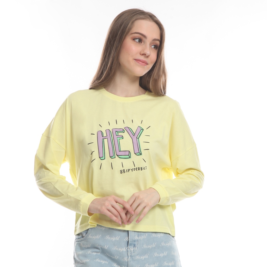 Spyderbilt Kaos Wanita Lengan Panjang Kuning HEYBILT (LSTL098-YEL) Planet Surf