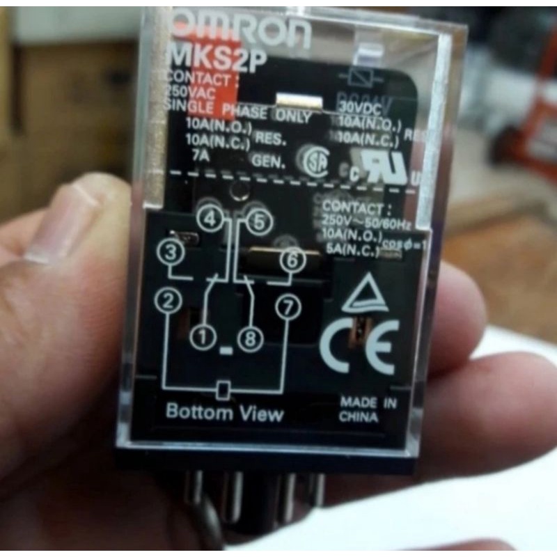 ORIGINAL Relay MKS2P 8 Pin OMRON Tanpa Socket