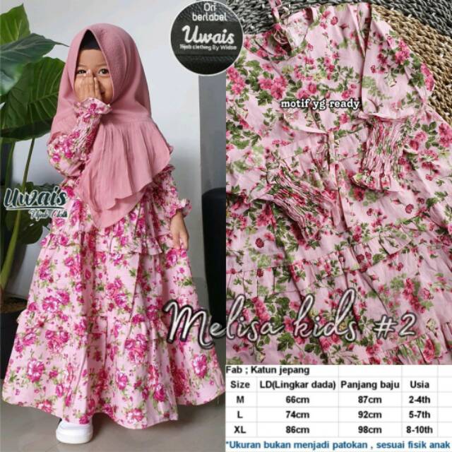 Melisa Gamis Anak Katun Uwais
