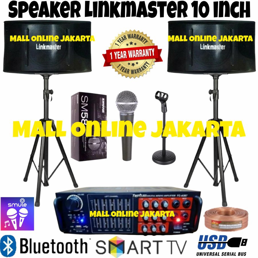 Paket Sound System Karoake Speaker Linkmaster Amplifier Karaoke Rumah