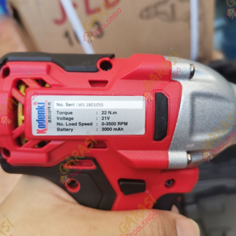 cordless impact wrench KODENKI bor buka baut baterai baterei BRUSHLESS Mesin buka baut tanpa kabel