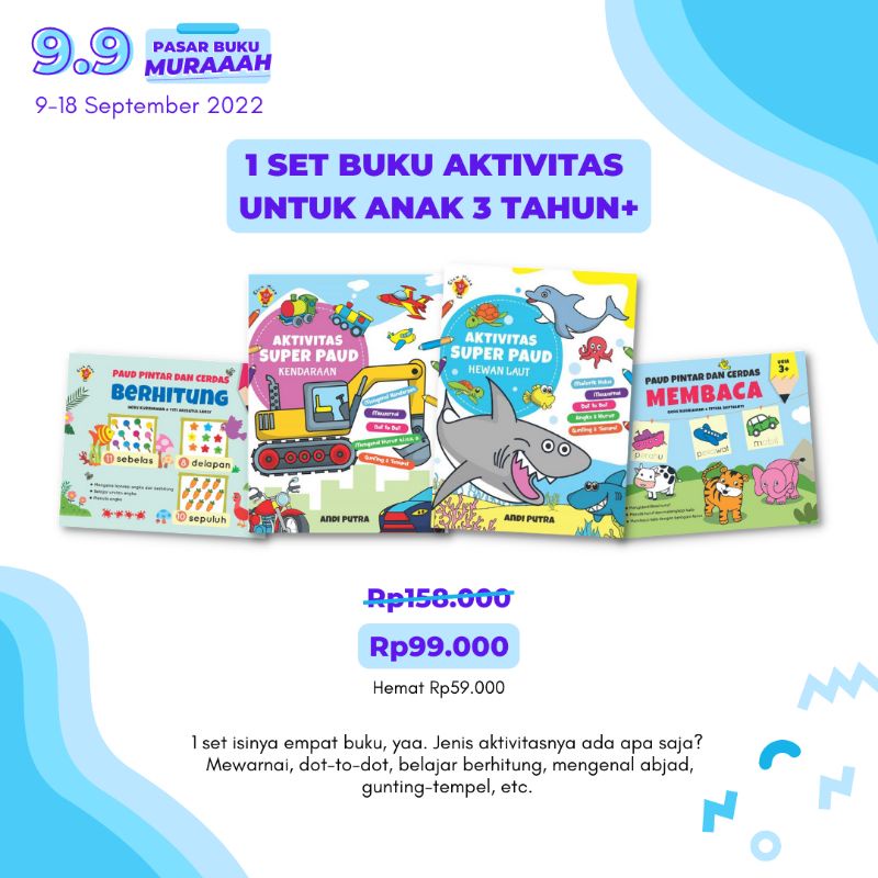 Buku aktivitas anak 3 tahun +