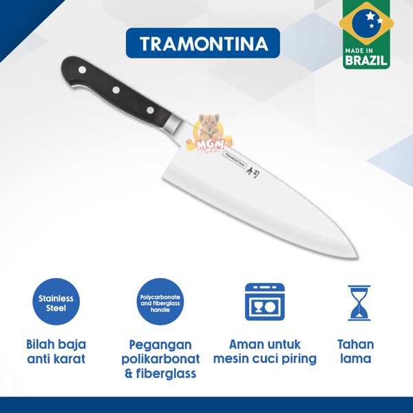 Tramontina DEBA 8in GOLD pisau sushi line japan precision knife