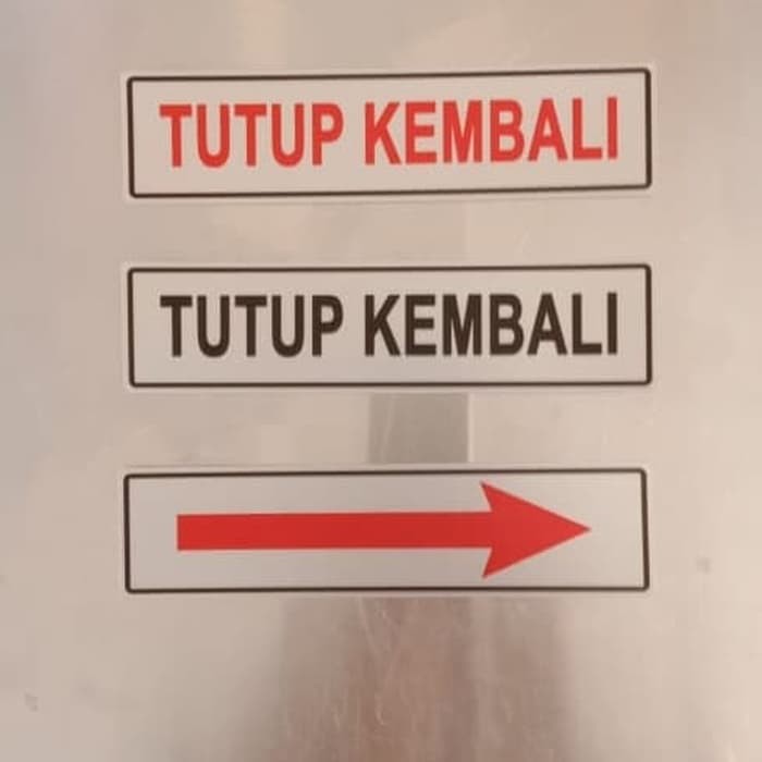 

LABEL K3 RAMBU SAFETY TUTUP KEMBALI . PANAH HARGA PER 1. 4.5X19.5