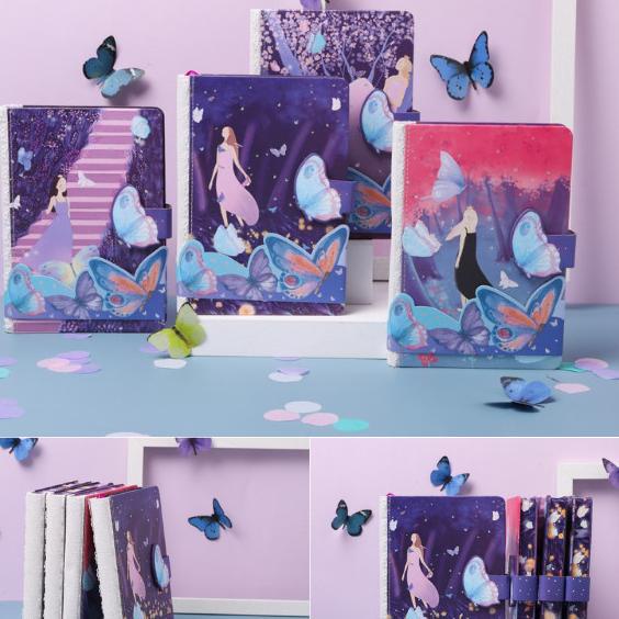 

Magnetic Notebook Buterfly Girl / Diary Jurnal Agenda Buku Tulis Anak
