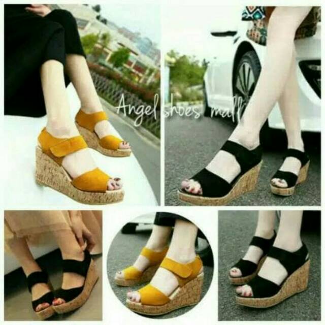 SEPATU WEDGES WANITA YM01