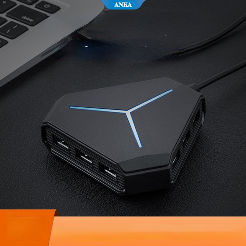 6-port multi-fungsi 2.0 USB kecepatan tinggi hub splitter converter notebook komputer multi-antarmuka dengan kartu suara