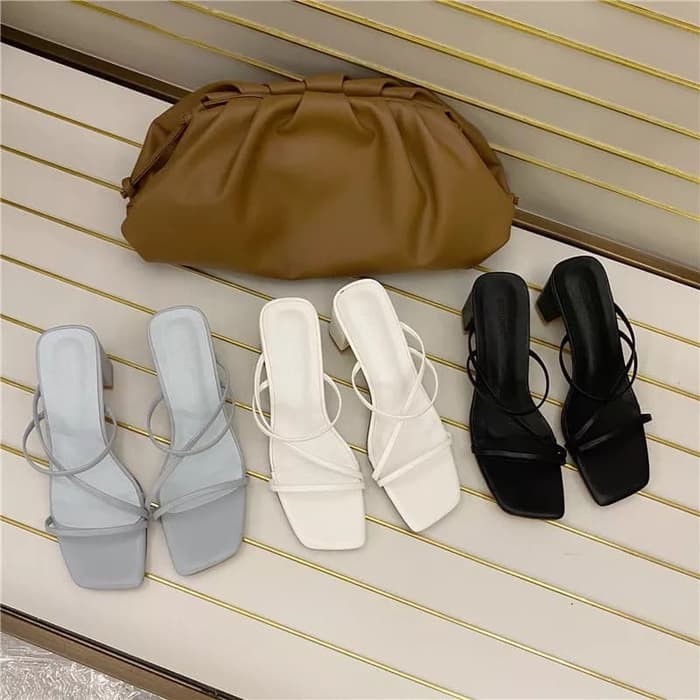 Sepatu Hak Pump Nunulisatan Slop High Heels Wanita Tinggi Slop De YY132 High Heels Hak Tahu Landis