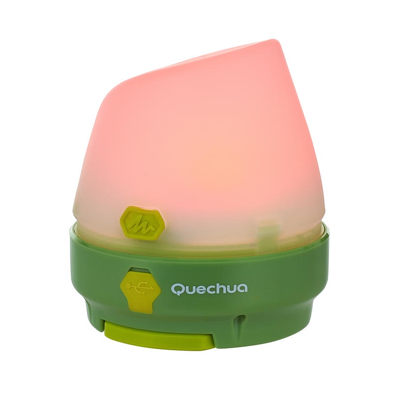 QUECHUA BL50 Lampu Camping Charge USB atau Dinamo 3 Mode Cahaya Anti Air