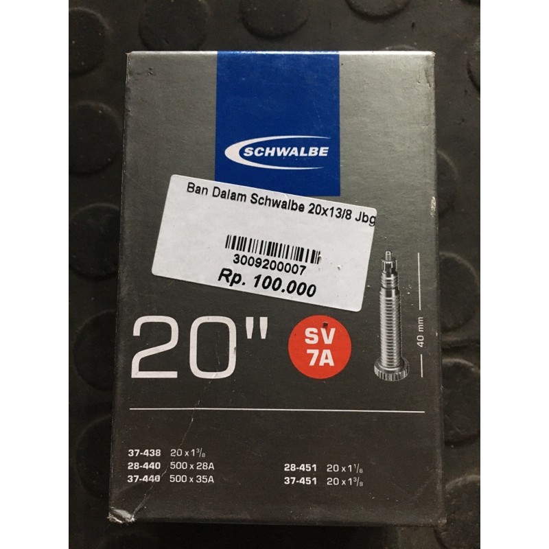 ban dalam schwalbe 20x1 3/8