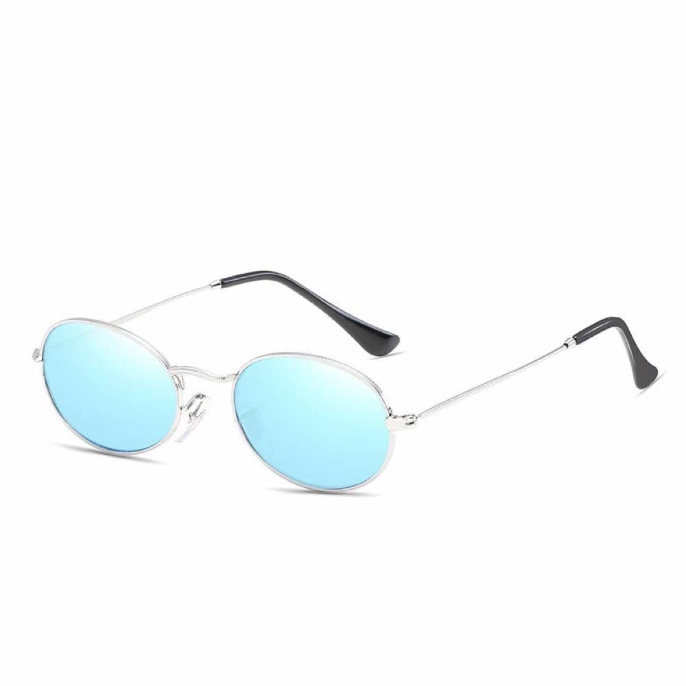 Anti UV Eye Cat Sunglasses [ Biru Silver ] Pria dan Wanita - Desaign Korea - HM399