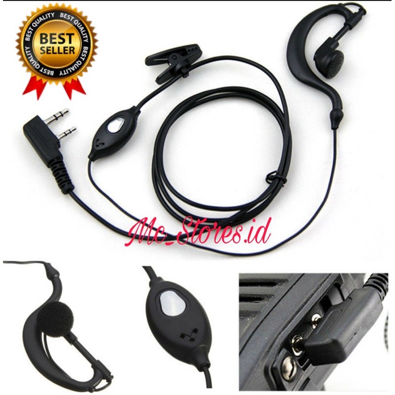 handsfree ht walkie talkie headset ht cocok untuk WLAN baofeng ht dualband