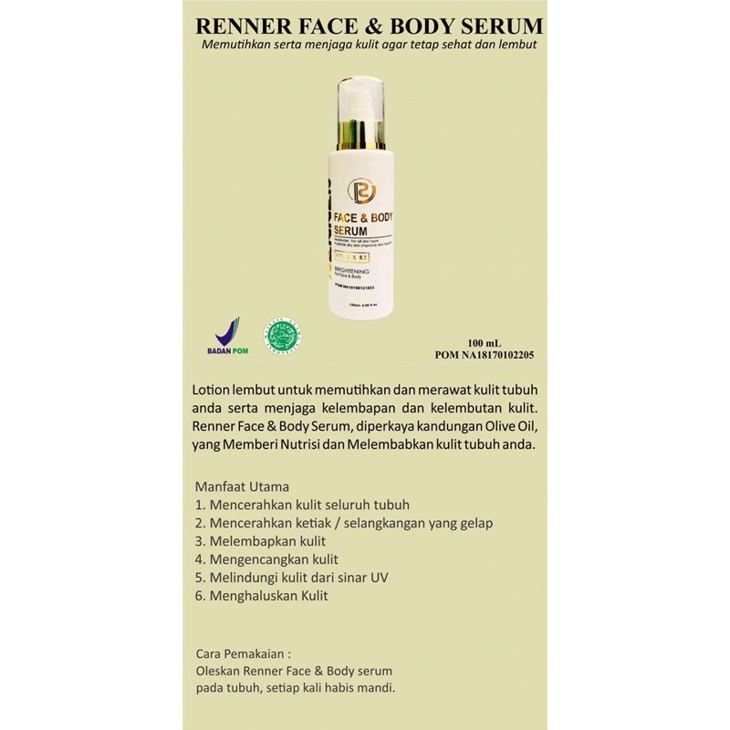 Face & Body Serum Renner / Handbody Renner