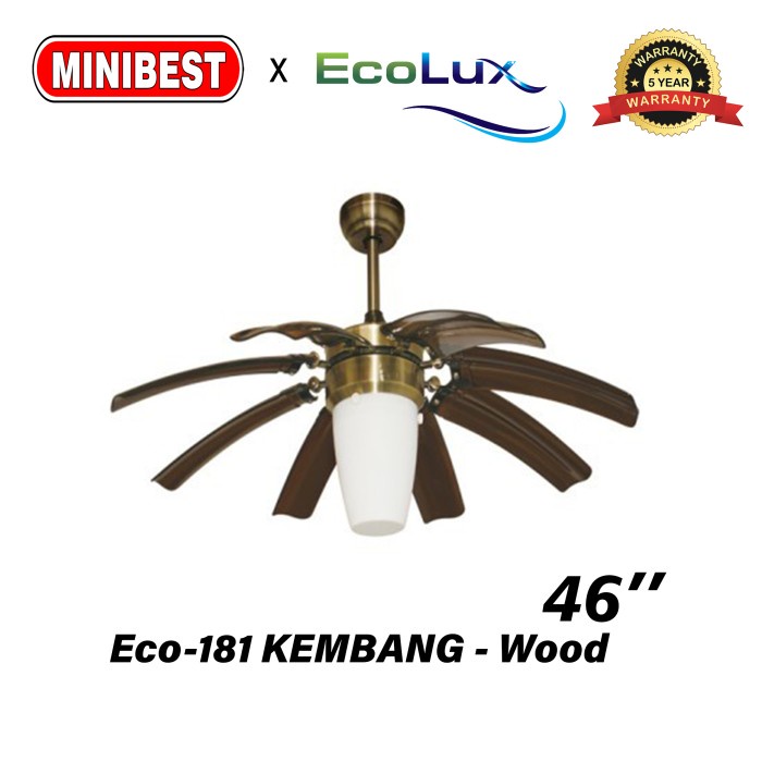 MB Kipas Angin Lampu Gantung minimanis Ecolux tpe Eco-181 KEMBANG