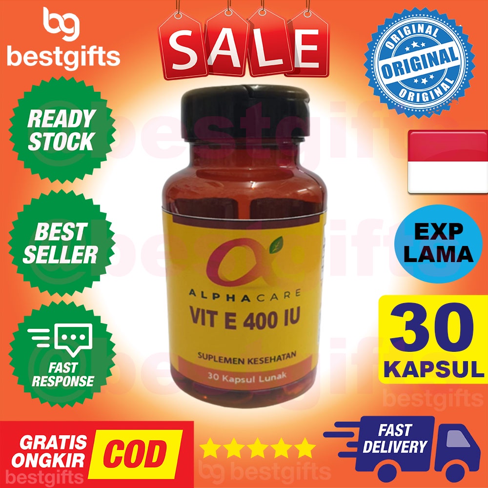 ALPHACARE VITAMIN E 400 IU KAPSUL LUNAK ALPHA CARE VIT E 400IU KESEHATAN KULIT ISI 30 KAPSUL