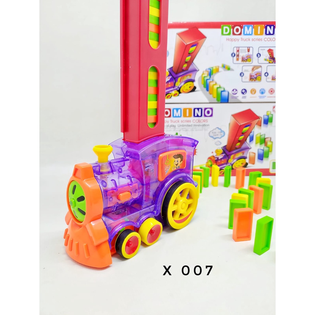 Mainan Kereta Api Domino Train Mainan Anak Kereta Api Penyusun Domino